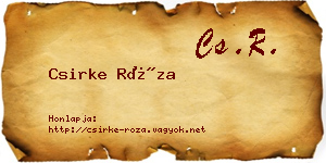 Csirke Róza névjegykártya